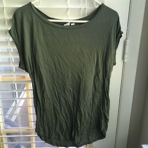 Women’s army green half sleeve top
